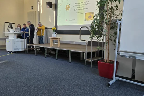 Professor Grace McCormack presenting Chemical-Free Beekeeping at FIBKA conference 2026