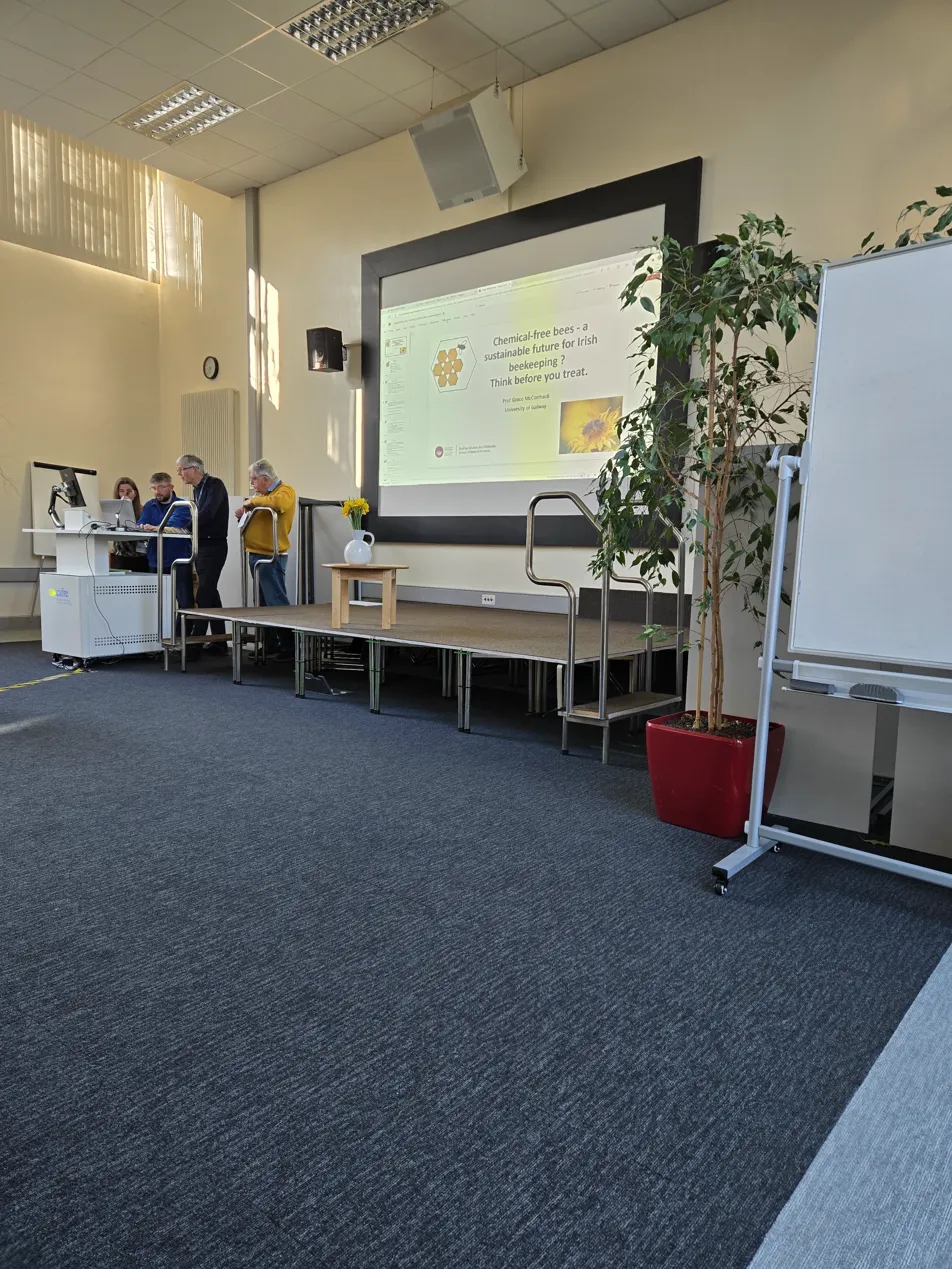 Professor Grace McCormack presenting Chemical-Free Beekeeping at FIBKA conference 2026